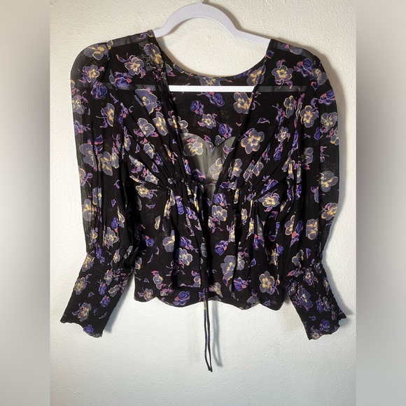 Ganni Printed Georgette Blouse Size 32 or XXS - Picture 6 of 10